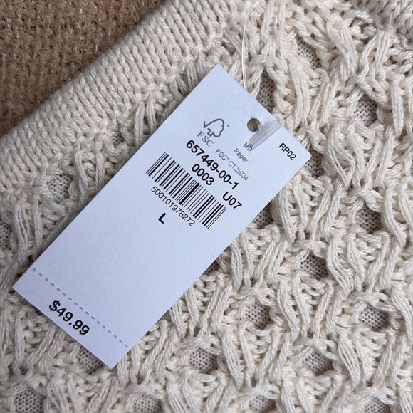 Old Navy Halter Tie-Strap Crochet Mini Dress LARGE NEW! - Picture 10 of 10